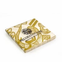 20pc Doodling Gold Paper Napkin (33x33x3 PLY) - صورة 1