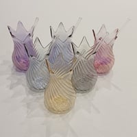 Tulip blown  crystal glass mix colore - صورة 3