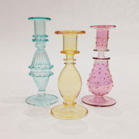Multi-Color Glass Candle Holder 3 - صورة 3