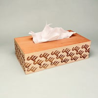 Letters Wood Tissue Box حرف س - صورة 1