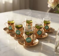 BLUE EYE TEA GLASSES SET OF 6  - صورة 1