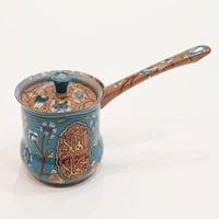 Hand Painted Turkish Coffee Pot (Cezve/ركوة) - صورة 2
