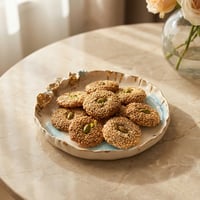 SLB 'Brushed' Ceramic Bowl Wide Flat - صورة 1