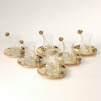 GREEN JADE TEA JADE ON PLATE SET OF 6 - صورة 2