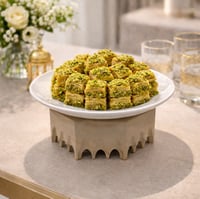 Wood rizer with flat porcelain service - Image 1