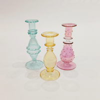 Multi-Color Glass Candle Holder 3 - صورة 1