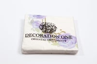 20pc Purple Flower Paper Napkin (40x40x3 PLY) - Image 1