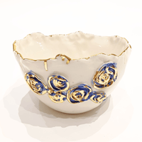 SLB 'Rose' design Ceramic Bowl Large - صورة 1