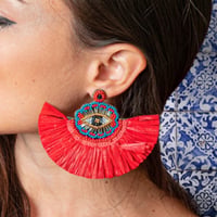 red earrings - صورة 1