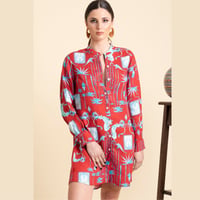 Long Shirt in Orient Print - صورة 1