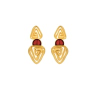 SPIRALI EARRINGS - RED - صورة 1