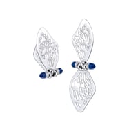 GLASSWING EARRINGS - BLUE - صورة 2