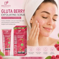 DR.DAVEY Gluta Berry Exfoliating Scrub – Whitening & Hydrating Facial Scrub 120g - Image 2