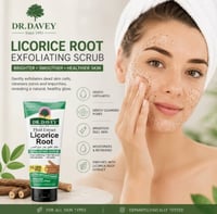 DR.DAVEY Licorice Root Exfoliating Scrub – Brightening & Deep Cleansing Facial Scrub 120g - Image 2