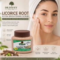 DR.DAVEY Licorice Root Brightening Scrub – Deep Cleansing & Skin Revitalizing Scrub 500g - Image 2