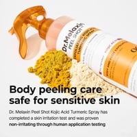 Dr.Melaxin Body Keratin Care Kojic Acid Turmeric Spray Gently Exfoliating Peeling Solution Korean Skincare All Skin Types 200ml - Image 2