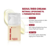 K-SECRET Seoul 1988 Retinal Liposome 1% + Fermented Rice Cream for Skin Renewal & Anti-Aging Care 50ml - Image 3