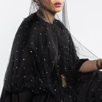 طرحه تل منقط زري (فضي) - صورة 1