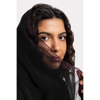 طرحه حرير طبيعي - طبقه | بخطوط زري (فوشي) - صورة 3