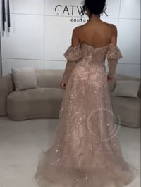 فستان شك كرستالات كامل كم منفوخ - صورة 6