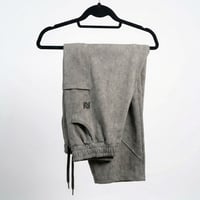Washed Cotton Gray Pants - Image 2
