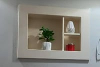 ديكور اغلاق فتحة مكيف الشباك خشب ابيض - صورة 1