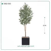 شجرة زيتون صناعية ( ارتفاع 220 سم ) حوض فيبر - صورة 5