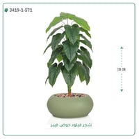 شجرة فيلود صناعية ( ارتفاع 135 سم ) حوض فيبر بيضاوي - صورة 4