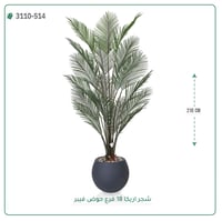 شجرة أريكا صناعية نضرة بحوض فيبر - صورة 2