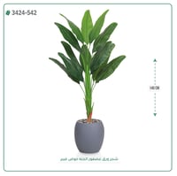 شجر عصفور الجنة صناعية ( ارتفاع 140 سم ) حوض فيبر - صورة 3