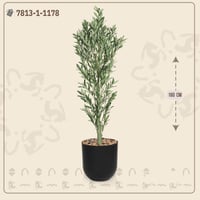 عرض شجرة زيتون صناعية ( ارتفاع 160 سم ) حوض بلاستيك - صورة 3