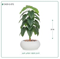 شجرة فيلود صناعية ( ارتفاع 135 سم ) حوض فيبر بيضاوي - صورة 3