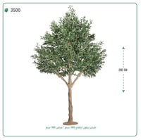 شجرة زيتون اصطناعية ( ارتفاع 280 سم ) حوض خام - صورة 1