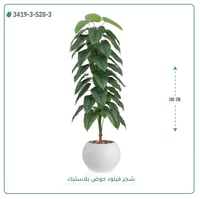 شجرة فيلود صناعية ( ارتفاع 180 سم ) حوض بلاستيك دائري - صورة 2