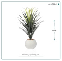 شجرة صبار اصطناعي بمركن دائري بلاستيك - صورة 2