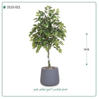 شجر فيكس صناعية ( ارتفاع 140 سم ) حوض فيبر - صورة 2
