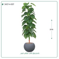 شجرة ورق قلب اصطناعية ( ارتفاع 205 سم ) حوض فيبر - صورة 2