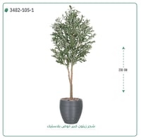 شجر زيتون صناعية ( ارتفاع 230 سم ) حوض بلاستيك - صورة 5