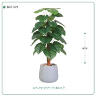 شجرة ورق قلب اصطناعية ( ارتفاع 140 سم ) حوض فيبر - صورة 3