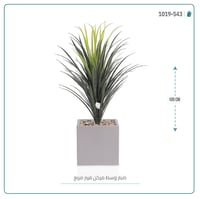 شجرة صبار اصطناعى بمركن فيبر مربع - صورة 2