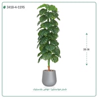 شجر مونستيرا صناعية ( ارتفاع 205 سم ) حوض بلاستيك - صورة 2