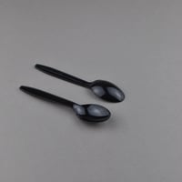 Black Honey Ice Cream Spoons, 10 Packets * 100 Pieces - Image 1