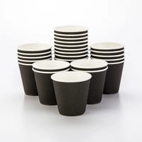 كاسات قهوة مموج اسود 4 اونص *1000حبة  - صورة 1