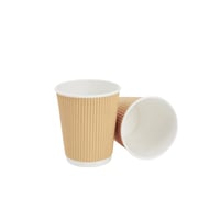 Brown Rippled Cappuccino Cups 8 oz 500 pcs - Image 1