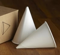 4.5 ounce paper conical water cup - Image 1