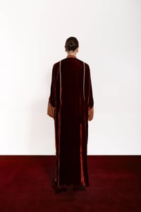 Amber Velvet Abaya Mix Amber Washed Silk - Image 2