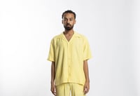 Light Yellow Linen Polo  - صورة 1