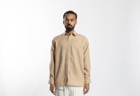 Beige Long-Sleeved Polo - صورة 1