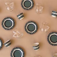 طقم بيالات وفناجيل تموجات | فيروزي - صورة 2