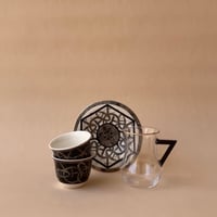 طقم بيالات وفناجيل زخارف بيضاوية - صورة 1